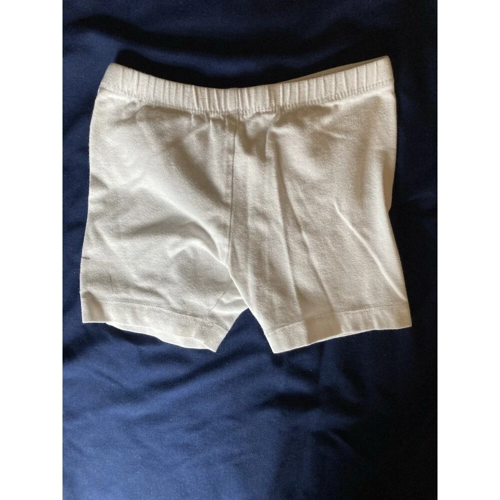 4T Old Navy girl clothes - one piece shorts | solid white theme